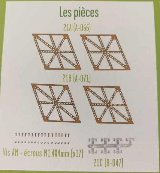 Lot pièces détachées numéro 21 n°21 Je construis la tour Eiffel 1/8 1/8e 1/8ème édition TF1