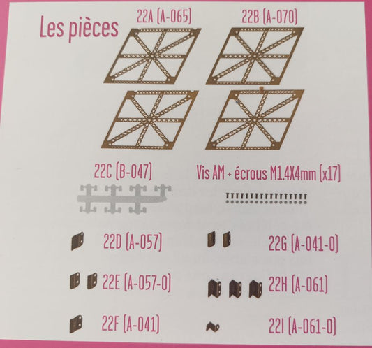 Lot pièces détachées numéro 22 n°22 Je construis la tour Eiffel 1/8 1/8e 1/8ème édition TF1