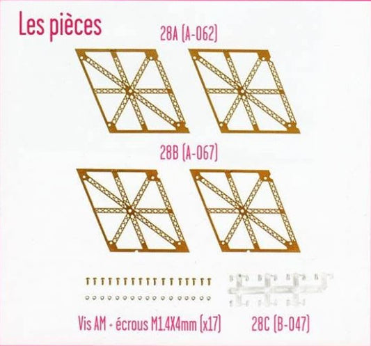 Lot pièces détachées numéro 28 n°28 Je construis la tour Eiffel 1/8 1/8e 1/8ème édition TF1