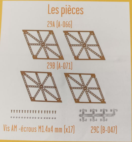Lot pièces détachées numéro 29 n°29 Je construis la tour Eiffel 1/8 1/8e 1/8ème édition TF1