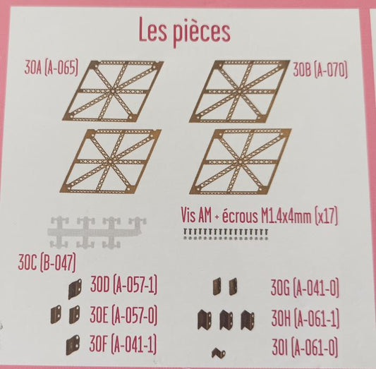 Lot pièces détachées numéro 30 n°30 Je construis la tour Eiffel 1/8 1/8e 1/8ème édition TF1