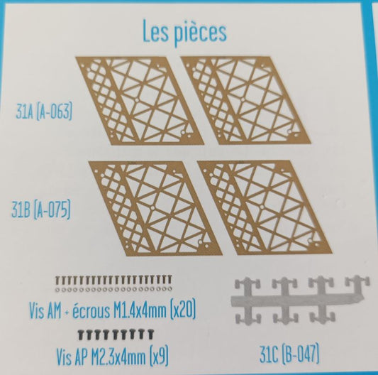 Lot pièces détachées numéro 31 n°31 Je construis la tour Eiffel 1/8 1/8e 1/8ème édition TF1