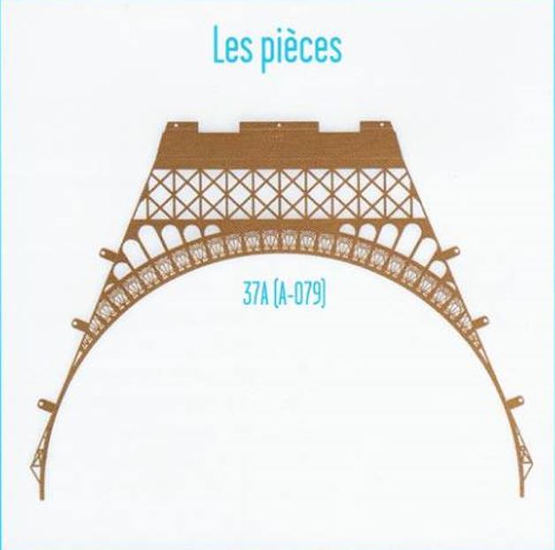 Lot pièces détachées numéro 37 n°37 Je construis la tour Eiffel 1/8 1/8e 1/8ème édition TF1
