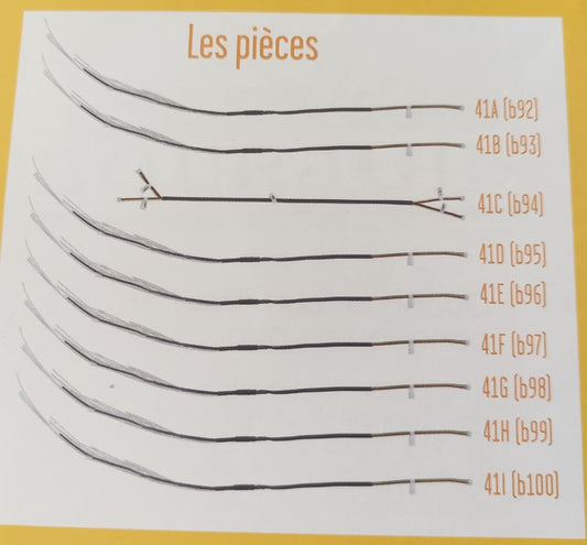 Lot pièces détachées numéro 41 n°41 Je construis la tour Eiffel 1/8 1/8e 1/8ème édition TF1
