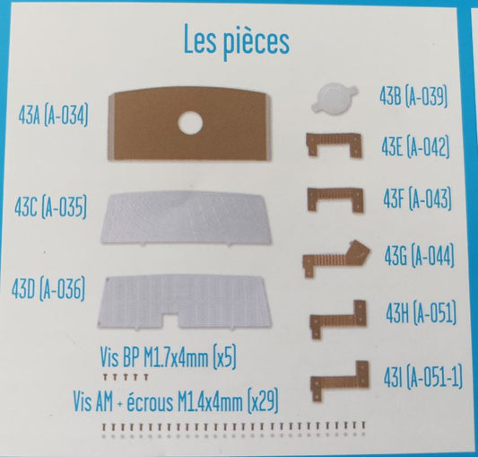 Lot pièces détachées numéro 43 n°43 Je construis la tour Eiffel 1/8 1/8e 1/8ème édition TF1