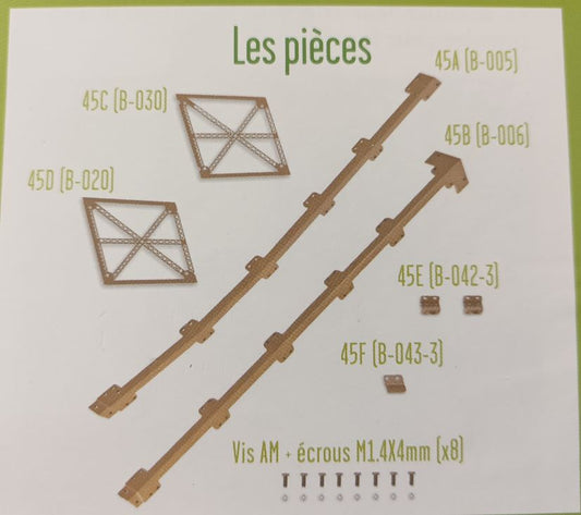 Lot pièces détachées numéro 45 n°45 Je construis la tour Eiffel 1/8 1/8e 1/8ème édition TF1