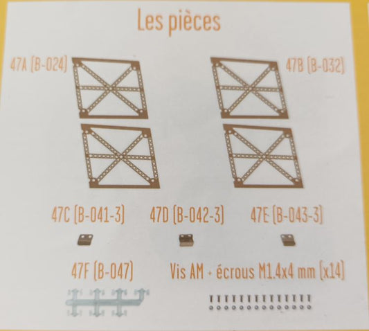 Lot pièces détachées numéro 47 n°47 Je construis la tour Eiffel 1/8 1/8e 1/8ème édition TF1