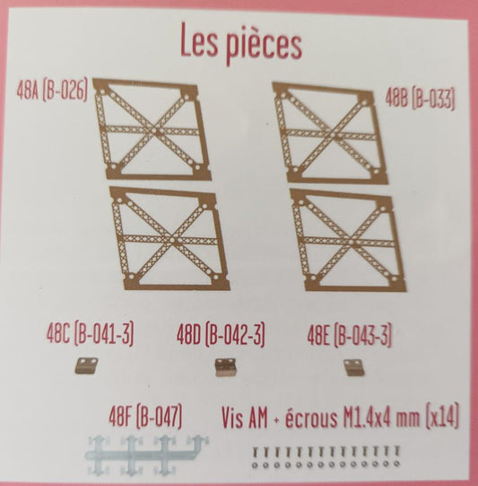 Lot pièces détachées numéro 48 n°48 Je construis la tour Eiffel 1/8 1/8e 1/8ème édition TF1