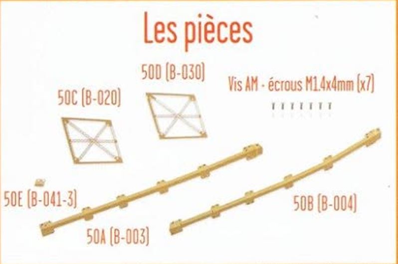 Lot pièces détachées numéro 50 n°50 Je construis la tour Eiffel 1/8 1/8e 1/8ème édition TF1