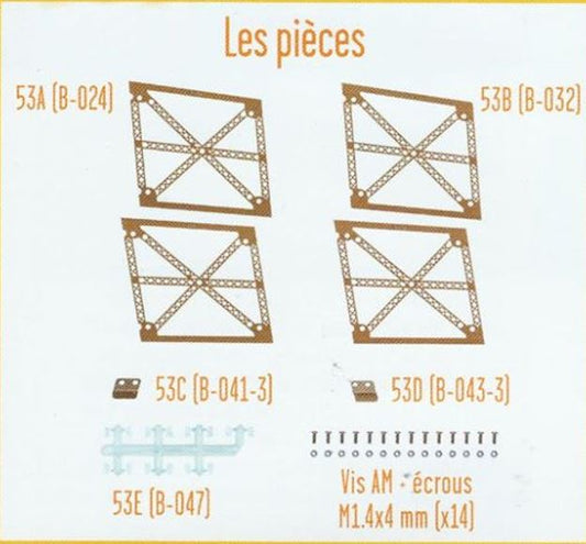Lot pièces détachées numéro 53 n°53 Je construis la tour Eiffel 1/8 1/8e 1/8ème édition TF1