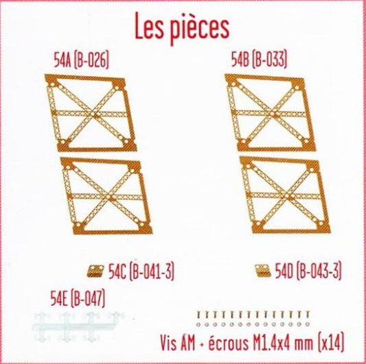 Lot pièces détachées numéro 54 n°54 Je construis la tour Eiffel 1/8 1/8e 1/8ème édition TF1