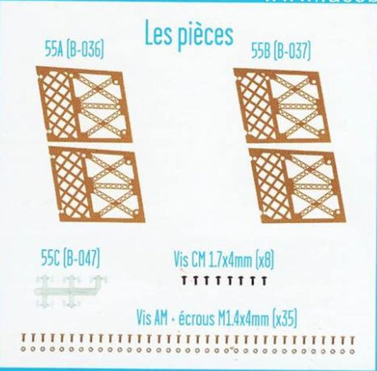 Lot pièces détachées numéro 55 n°55 Je construis la tour Eiffel 1/8 1/8e 1/8ème édition TF1