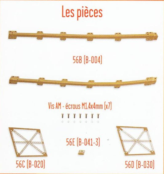 Lot pièces détachées numéro 56 n°56 Je construis la tour Eiffel 1/8 1/8e 1/8ème édition TF1