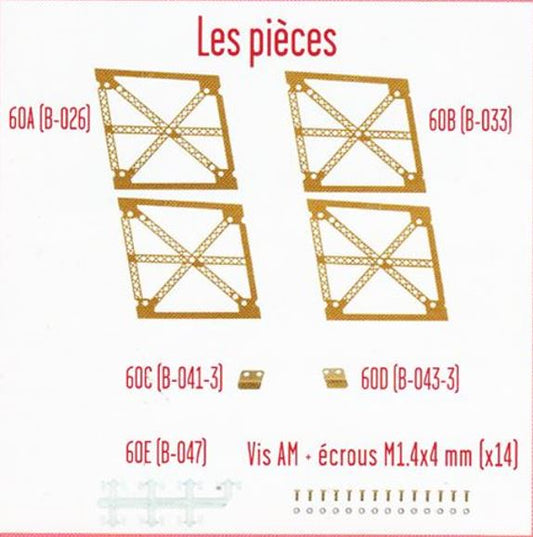 Lot pièces détachées numéro 60 n°60 Je construis la tour Eiffel 1/8 1/8e 1/8ème édition TF1