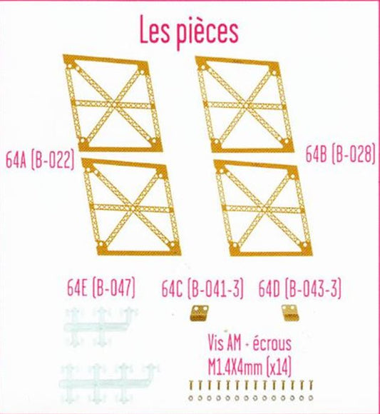Lot pièces détachées numéro 64 n°64 Je construis la tour Eiffel 1/8 1/8e 1/8ème édition TF1