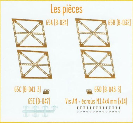 Lot pièces détachées numéro 65 n°65 Je construis la tour Eiffel 1/8 1/8e 1/8ème édition TF1