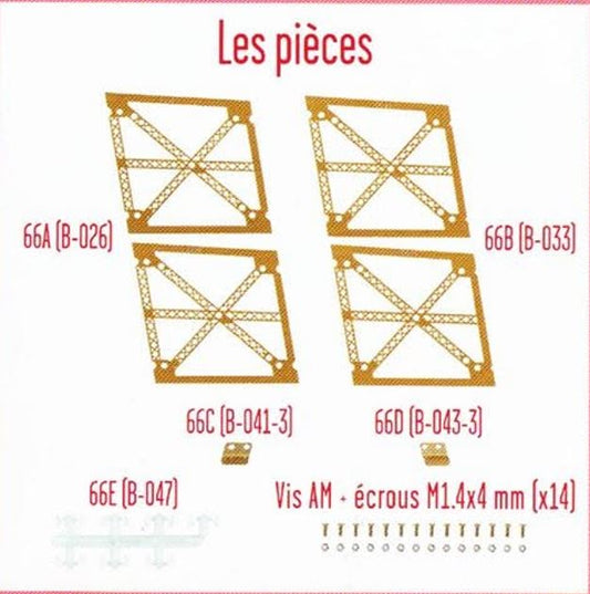 Lot pièces détachées numéro 66 n°66 Je construis la tour Eiffel 1/8 1/8e 1/8ème édition TF1