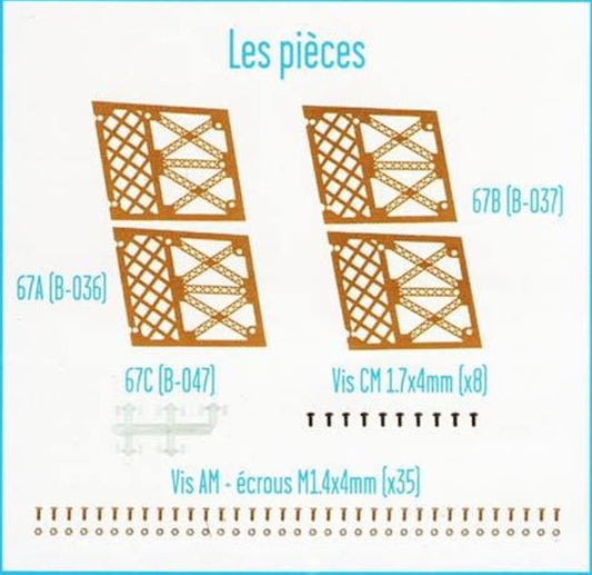Lot pièces détachées numéro 67 n°67 Je construis la tour Eiffel 1/8 1/8e 1/8ème édition TF1