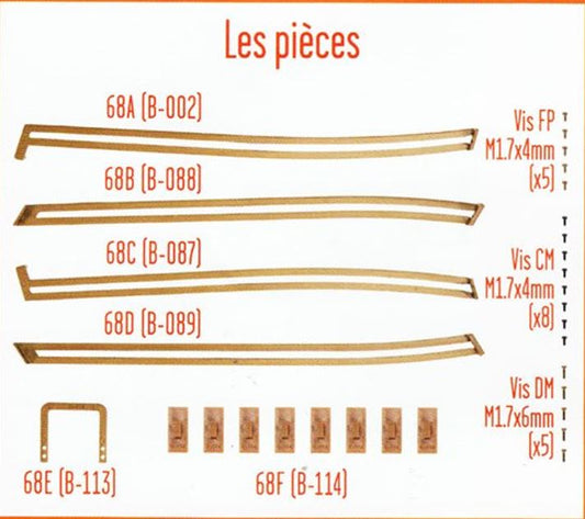 Lot pièces détachées numéro 68 n°68 Je construis la tour Eiffel 1/8 1/8e 1/8ème édition TF1