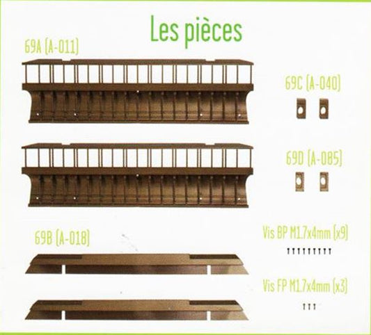 Lot pièces détachées numéro 69 n°69 Je construis la tour Eiffel 1/8 1/8e 1/8ème édition TF1