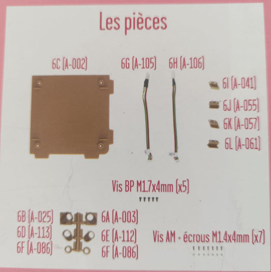 Lot pièces détachées numéro 6 n°6 Je construis la tour Eiffel 1/8 1/8e 1/8ème édition TF1