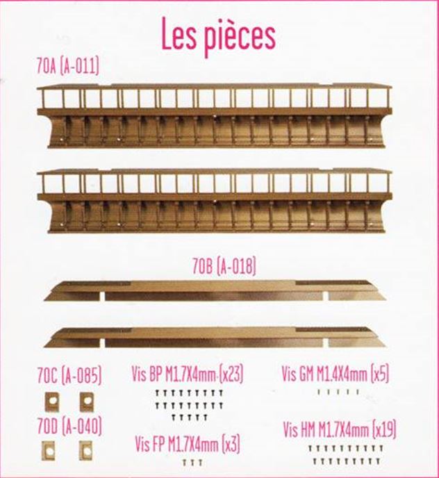Lot pièces détachées numéro 70 n°70 Je construis la tour Eiffel 1/8 1/8e 1/8ème édition TF1