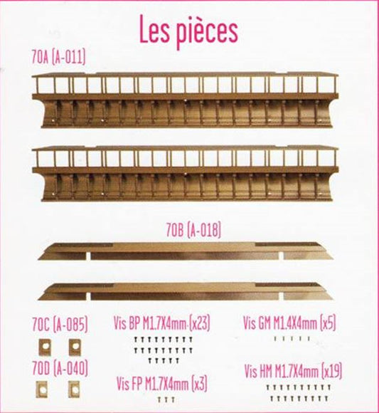 Lot pièces détachées numéro 70 n°70 Je construis la tour Eiffel 1/8 1/8e 1/8ème édition TF1