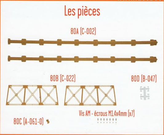 Lot pièces détachées numéro 80 n°80 Je construis la tour Eiffel 1/8 1/8e 1/8ème édition TF1