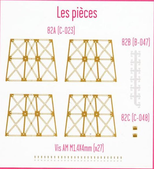 Lot pièces détachées numéro 82 n°82 Je construis la tour Eiffel 1/8 1/8e 1/8ème édition TF1