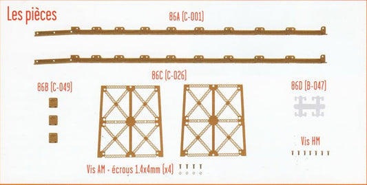 Lot pièces détachées numéro 86 n°86 Je construis la tour Eiffel 1/8 1/8e 1/8ème édition TF1