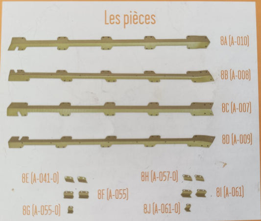 Lot pièces détachées numéro 8 n°8 Je construis la tour Eiffel 1/8 1/8e 1/8ème édition TF1