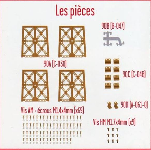 Lot pièces détachées numéro 90 n°90 Je construis la tour Eiffel 1/8 1/8e 1/8ème édition TF1