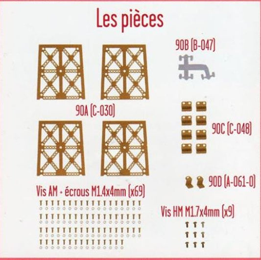 Lot pièces détachées numéro 90 n°90 Je construis la tour Eiffel 1/8 1/8e 1/8ème édition TF1
