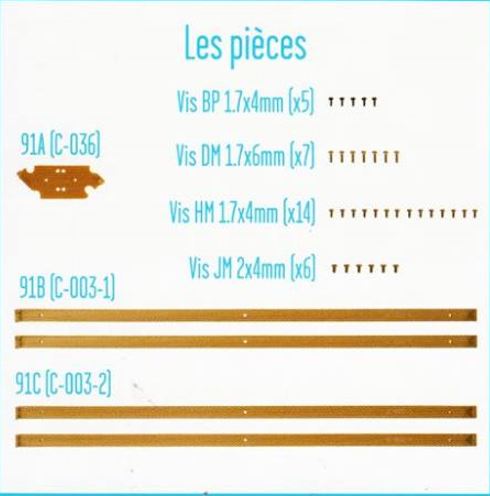 Lot pièces détachées numéro 91 n°91 Je construis la tour Eiffel 1/8 1/8e 1/8ème édition TF1