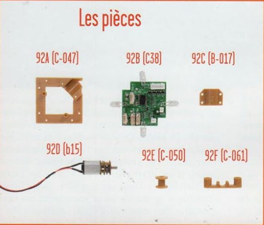 Lot pièces détachées numéro 92 n°92 Je construis la tour Eiffel 1/8 1/8e 1/8ème édition TF1