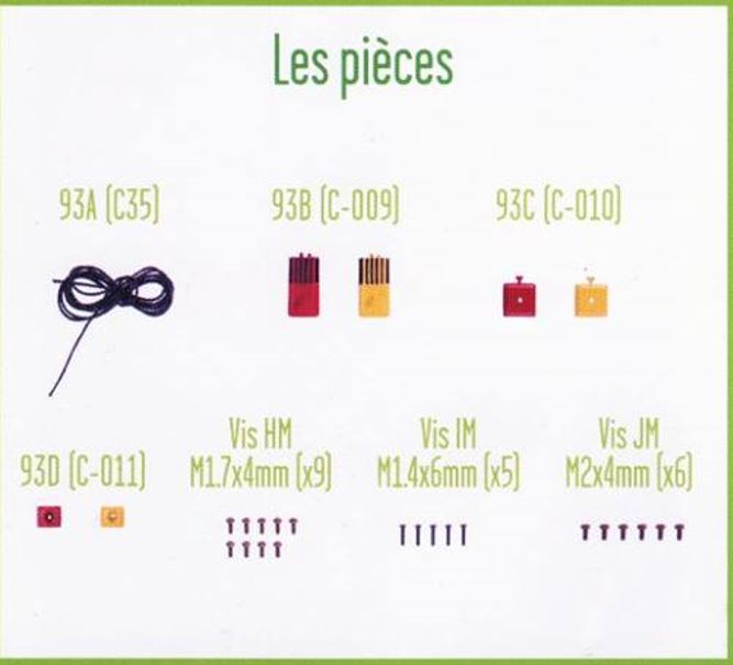 Lot pièces détachées numéro 93 n°93 Je construis la tour Eiffel 1/8 1/8e 1/8ème édition TF1