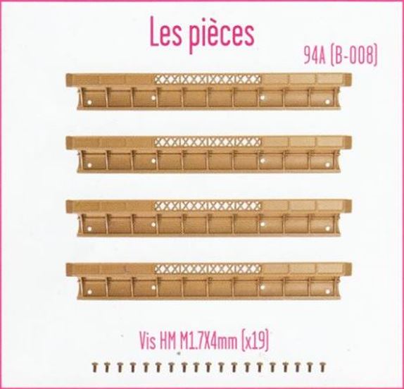 Lot pièces détachées numéro 94 n°94 Je construis la tour Eiffel 1/8 1/8e 1/8ème édition TF1