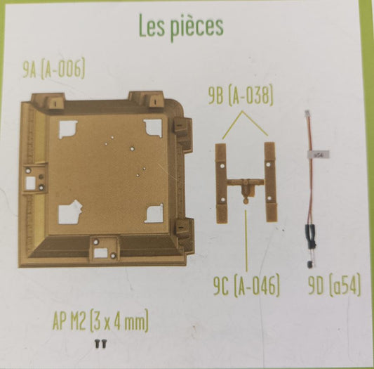 Lot pièces détachées numéro 9 n°9 Je construis la tour Eiffel 1/8 1/8e 1/8ème édition TF1