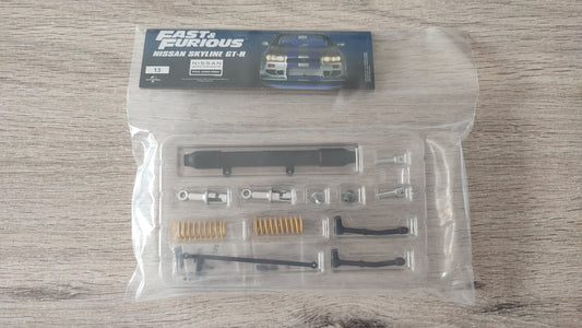 Lot pièces du fascicule numéro 13 n°13 pièce détachée Nissan Skyline GT-R R34 Fast & Furious de Brian O'Conner 1/8 1/8e 1/8ème Altaya #D82
