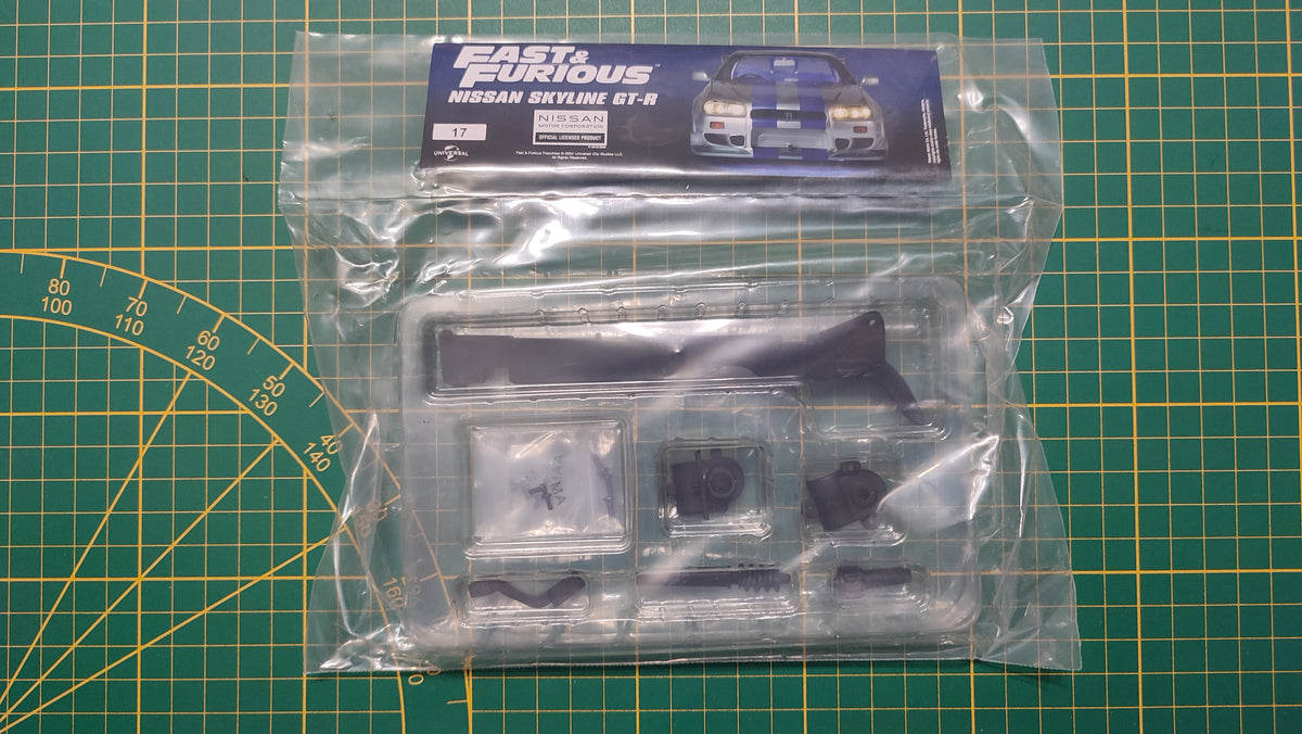 Lot pièces du fascicule numéro 17 n°17 pièce détachée Nissan Skyline GT-R R34 Fast & Furious de Brian O'Conner 1/8 1/8e 1/8ème Altaya #E78