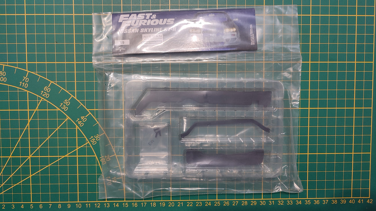 Lot pièces du fascicule numéro 19 n°19 pièce détachée Nissan Skyline GT-R R34 Fast & Furious de Brian O'Conner 1/8 1/8e 1/8ème Altaya #E78