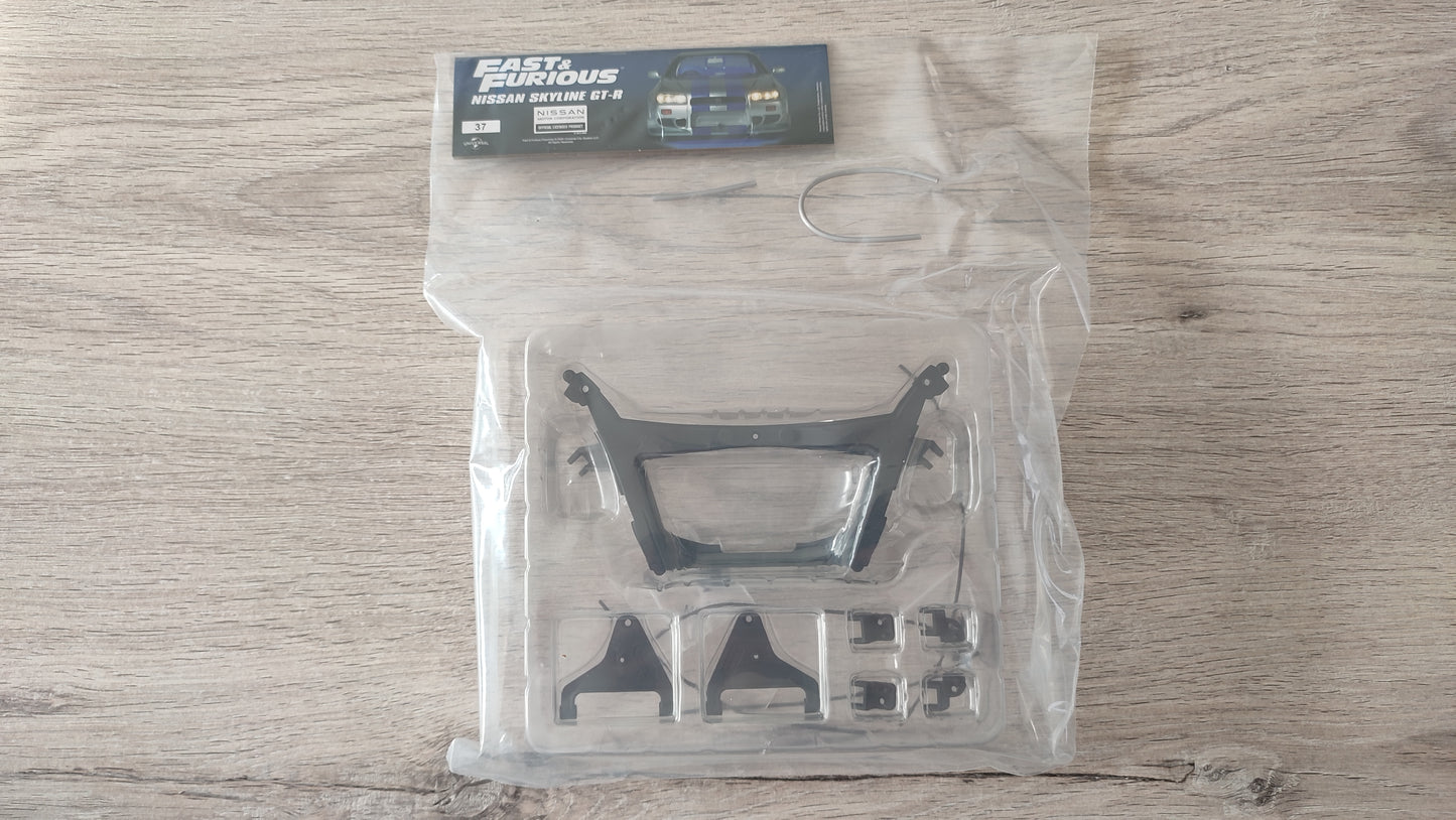Lot pièces du fascicule numéro 37 n°37 pièce détachée Nissan Skyline GT-R R34 Fast & Furious de Brian O'Conner 1/8 1/8e 1/8ème Altaya #D82