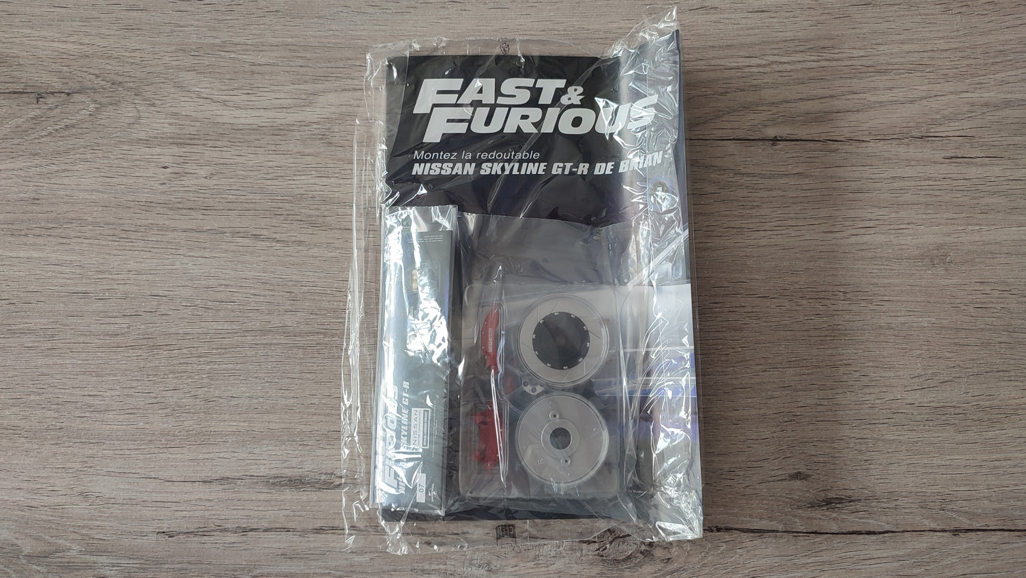 Lot pièces du fascicule numéro 7 n°7 pièce détachée Nissan Skyline GT-R R34 Fast & Furious de Brian O'Conner 1/8 1/8e 1/8ème Altaya #D82