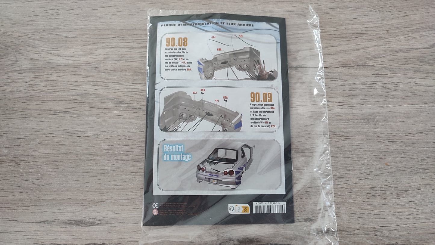 Lot pièces du fascicule numéro 90 n°90 pièce détachée Nissan Skyline GT-R R34 Fast & Furious de Brian O'Conner 1/8 1/8e 1/8ème Altaya #E41