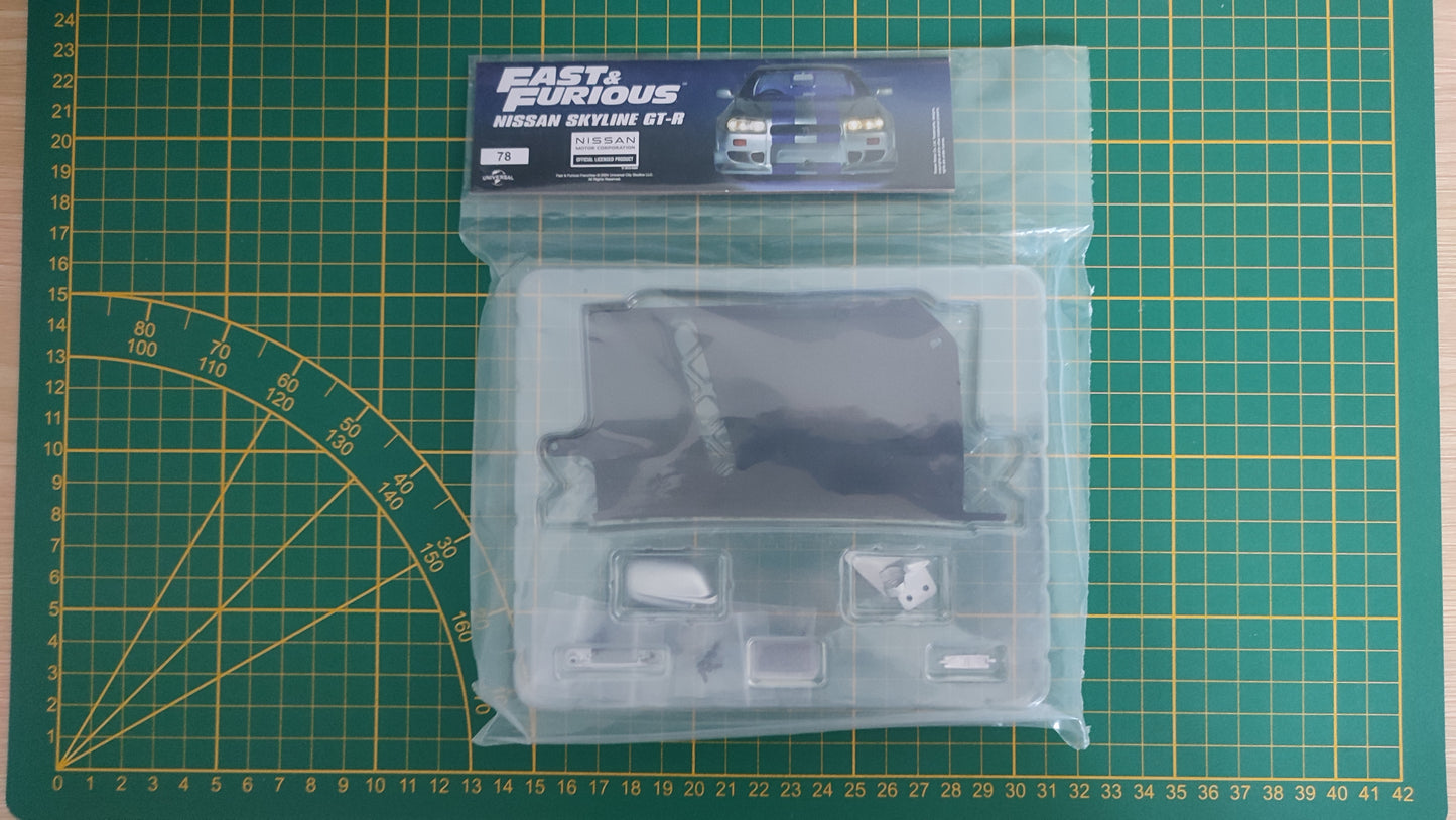 Lot pièces numéro 78 n° 78 Nissan Skyline GT-R R34 Fast & Furious de Brian O'Conner 1/8 1/8e 1/8ème Altaya #E67