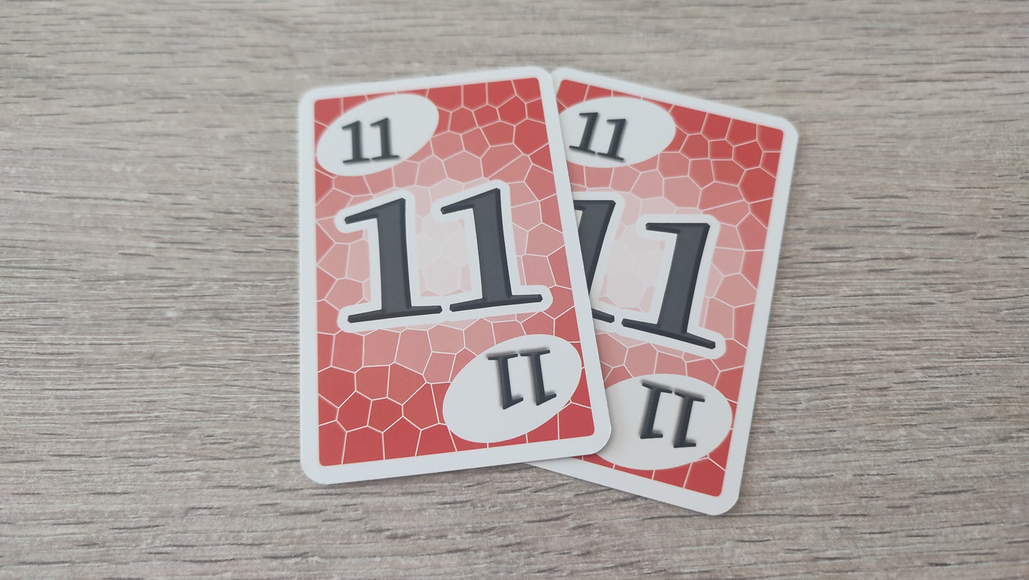 Lot x2 Carte numéro 11 n°11 pièce détachée Skyjo jeu de société #E15