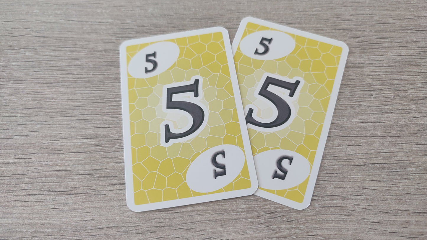 Lot x2 carte numéro 5 n°5 pièce détachée Skyjo jeu de société #E15