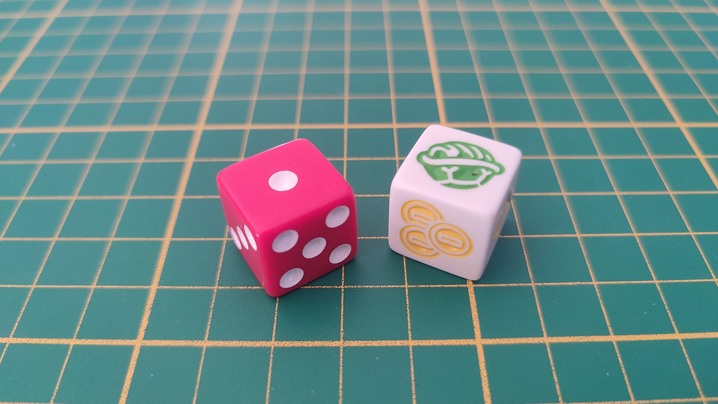 Lot x2 dé pièce détachée jeu de société Monopoly Gamer Mario Kart Hasbro #E82