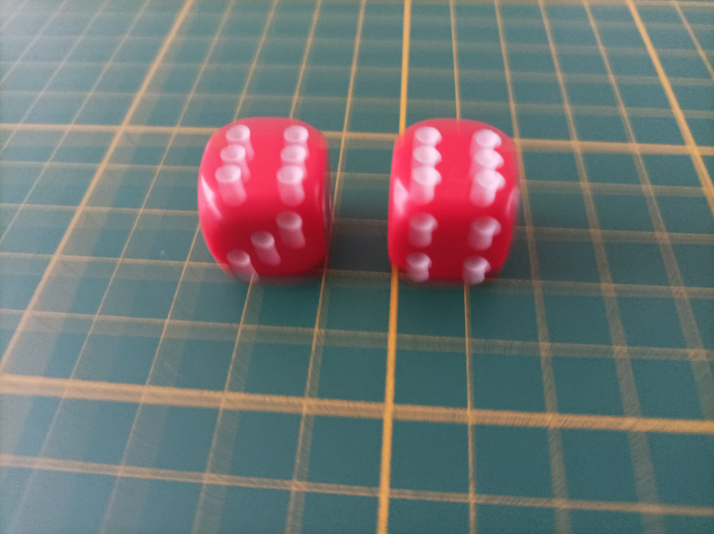 Lot x2 dé rouge pièce détachée jeu de société Monopoly Miro Meccano #E40