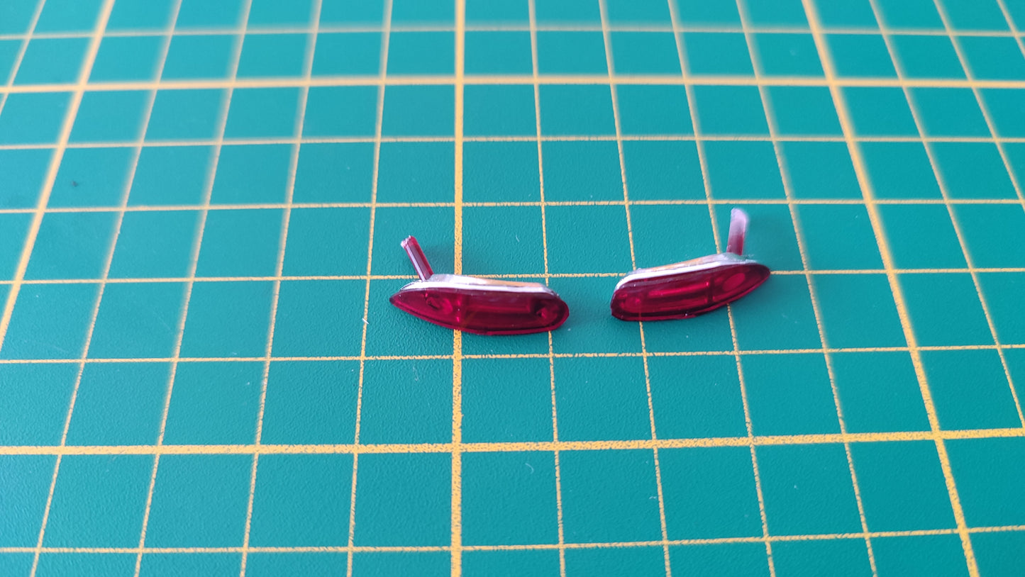 Lot x2 feux arrière pièce détachée miniature Jada Toys Dodge Viper SRT10 2008 1/24 1/24e 1/24ème #E24